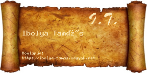 Ibolya Tamás névjegykártya
